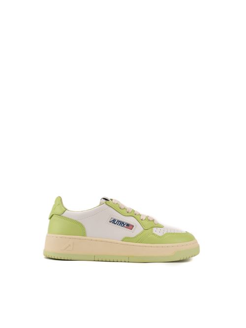 Sneakers Autry Medialist Low in pelle bicolor Bianco/Verde AUTRY | AULWWB42