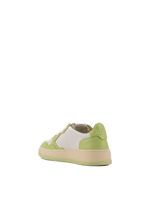 Sneakers Autry Medialist Low in pelle bicolor Bianco/Verde AUTRY | AULWWB42