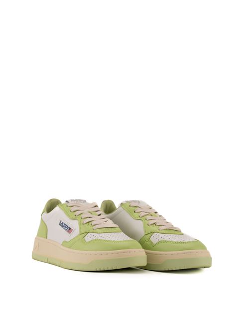 Sneakers Autry Medialist Low in pelle bicolor Bianco/Verde AUTRY | AULWWB42