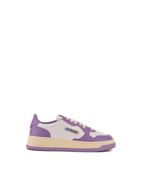 Sneakers Autry Medialist Low in pelle bicolor Bianco/Viola AUTRY | AULWWB43