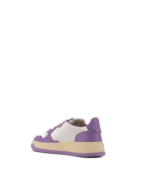 Sneakers Autry Medialist Low in pelle bicolor Bianco/Viola AUTRY | AULWWB43