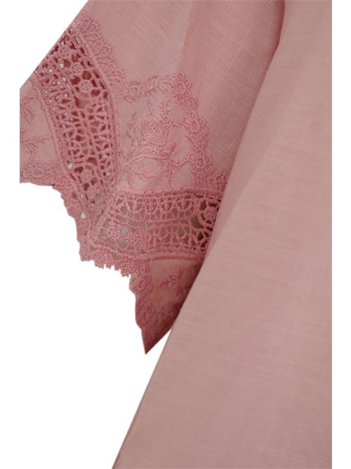 Blusa effetto lino AMOSA | A25SSCA17ROSA
