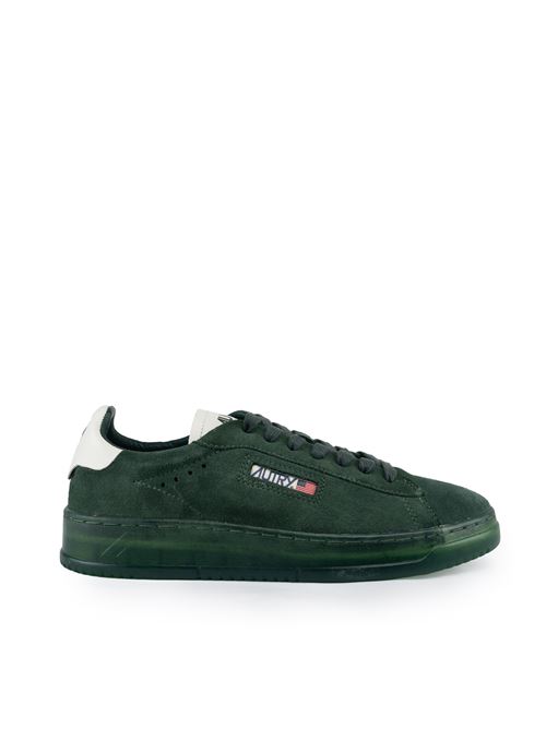 Sneakers Dallas Low in suede Marshmallow e Bottle Green AUTRY | ADLMUE12