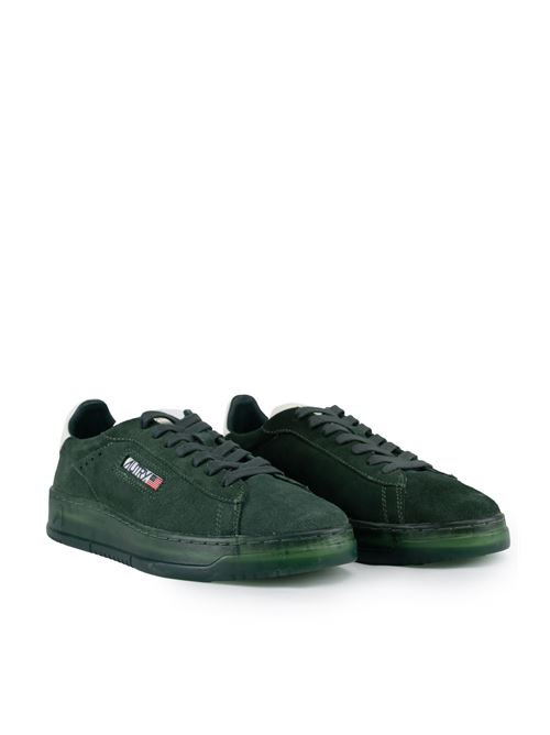 Sneakers Dallas Low in suede Marshmallow e Bottle Green AUTRY | ADLMUE12