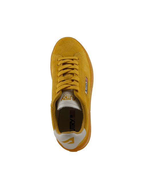 Sneakers Dallas Low in suede Marshmallow e Yellow AUTRY | ADLWUE08