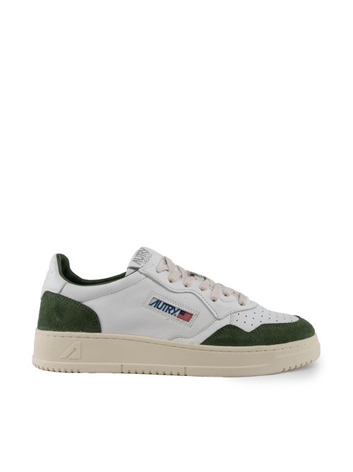 Sneakers Autry Medalist Low in pelle di capra e suede Bianco/Militare AUTRY | AULMGS40