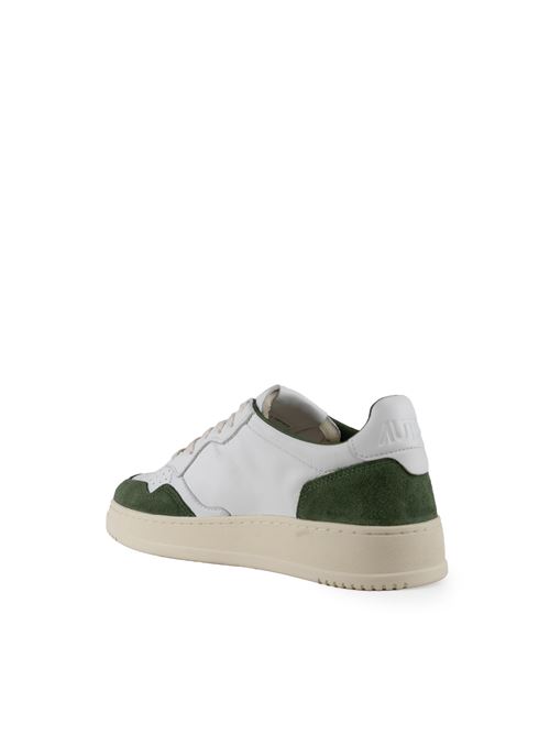 Sneakers Autry Medalist Low in pelle di capra e suede Bianco/Militare AUTRY | AULMGS40