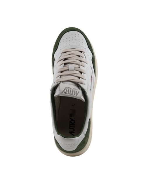 Sneakers Autry Medalist Low in pelle di capra e suede Bianco/Militare AUTRY | AULMGS40