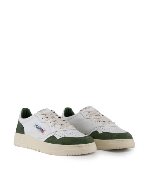 Sneakers Autry Medalist Low in pelle di capra e suede Bianco/Militare AUTRY | AULMGS40