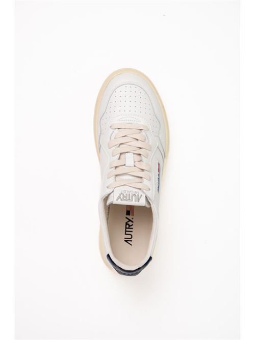 Sneakers Autry Medalist Low in pelle Bianco/Blu AUTRY | AULMLL12