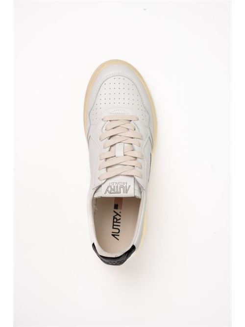 Sneakers Medalist Low in pelle Bianco/Nero AUTRY | AULMLL22