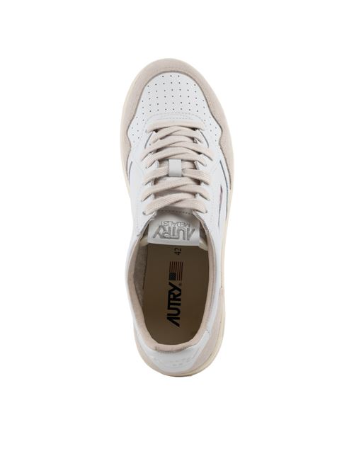 Sneakers Autry Medalist Low in pelle e suede Bianco AUTRY | AULMLS33