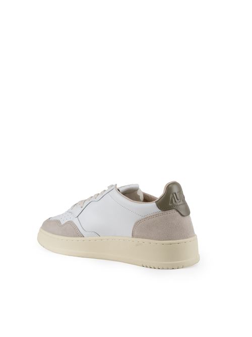 Sneakers Autry Medalist Low in pelle e suede Bianco Fango AUTRY | AULMLS77