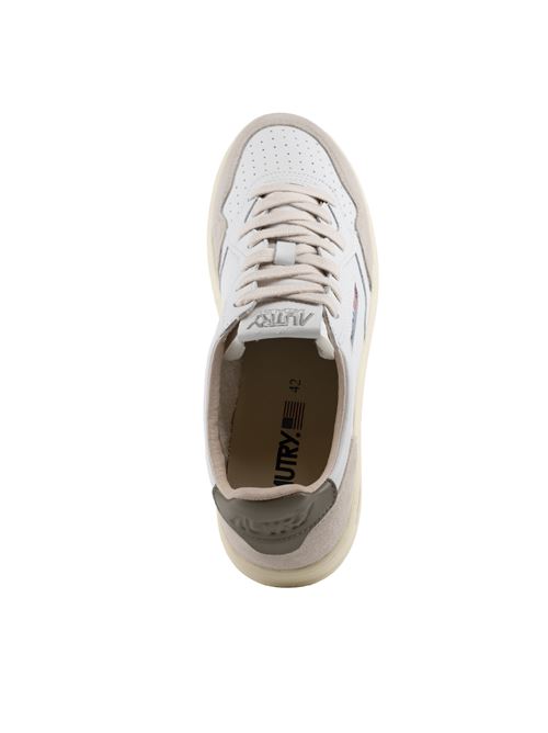 Sneakers Autry Medalist Low in pelle e suede Bianco Fango AUTRY | AULMLS77