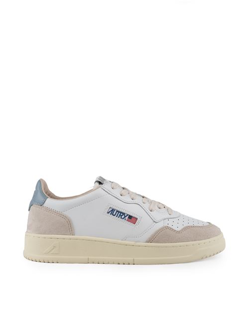 Sneakers Autry Medalist Low in pelle e suede Bianco/Carta da zucchero AUTRY | AULMLS79