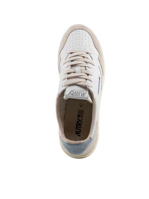 Sneakers Autry Medalist Low in pelle e suede Bianco/Carta da zucchero AUTRY | AULMLS79