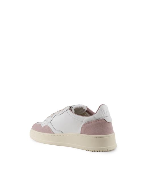 Sneakers Autry Medalist Low in pelle di capra e suede Bianco e Powder AUTRY | AULWGS36