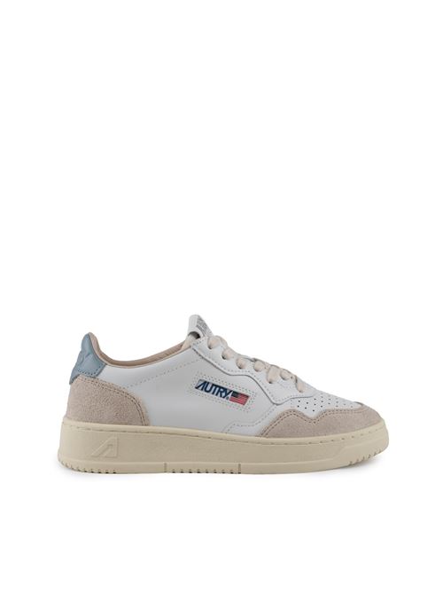 Leat/suede wht/silvblue