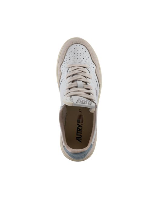 Sneakers Autry Medalist Low in pelle e suede Bianco/Carta da zucchero AUTRY | AULWLS79
