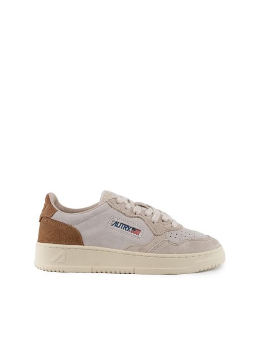 Sneakers Autry Medalist Low Tricolor in suede Sand e Cigar AUTRY | AULWTS01