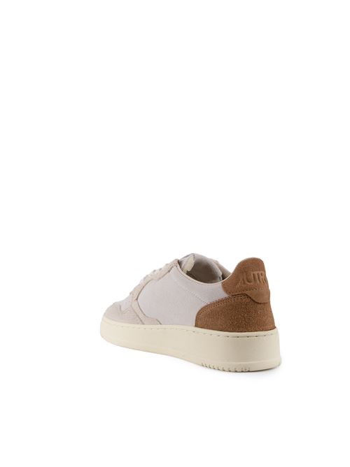 Sneakers Autry Medalist Low Tricolor in suede Sand e Cigar AUTRY | AULWTS01