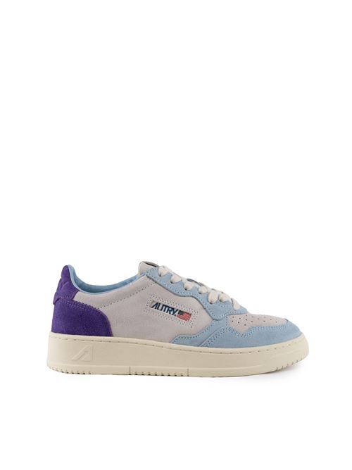 Sneakers Autry Medalist Low Tricolor in suede Patridge e Mauve AUTRY | AULWTS02