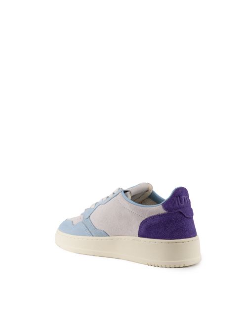 Sneakers Autry Medalist Low Tricolor in suede Patridge e Mauve AUTRY | AULWTS02