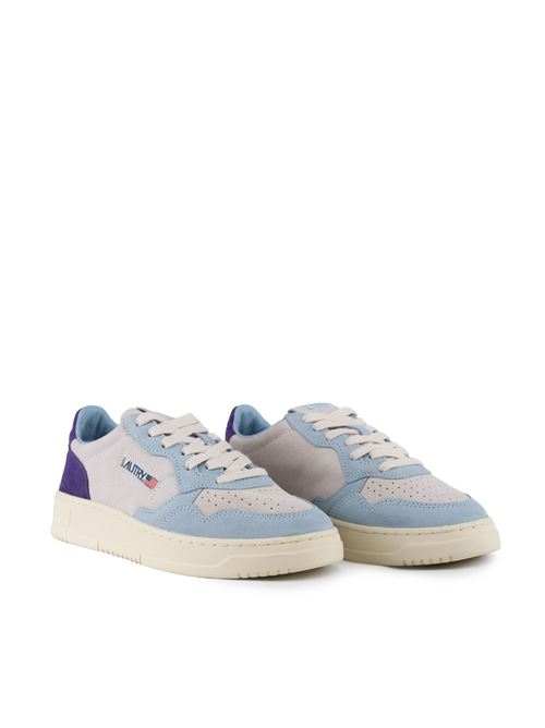 Sneakers Autry Medalist Low Tricolor in suede Patridge e Mauve AUTRY | AULWTS02