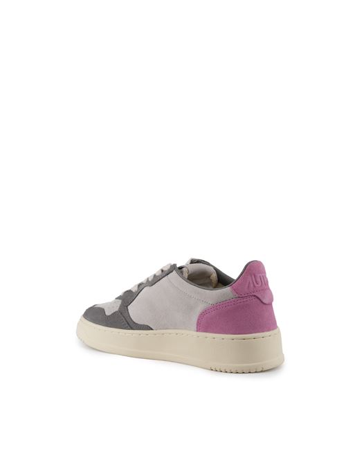 Sneakers Autry Medalist Low Tricolor in suede Rosa e Lavagna AUTRY | AULWTS09