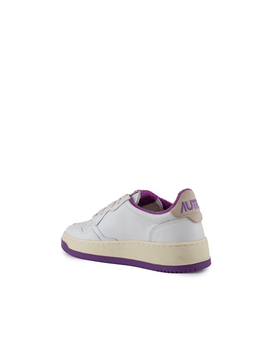 Sneakers Autry Medalist Low in pelle Bianco e Hyacint Violet AUTRY | AULWVS04