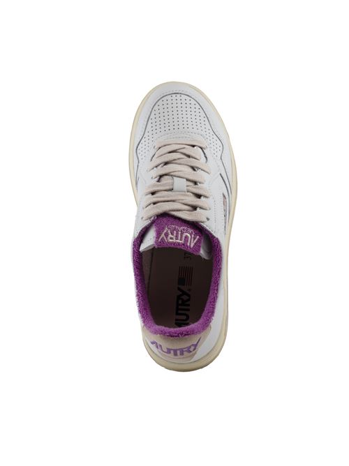 Sneakers Autry Medalist Low in pelle Bianco e Hyacint Violet AUTRY | AULWVS04