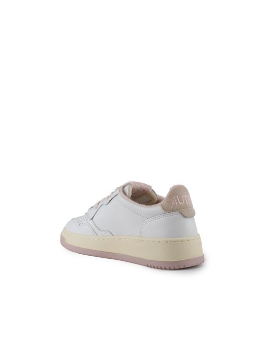 Sneakers Autry Medalist Low in pelle Bianco e Powder Pink AUTRY | AULWVS07