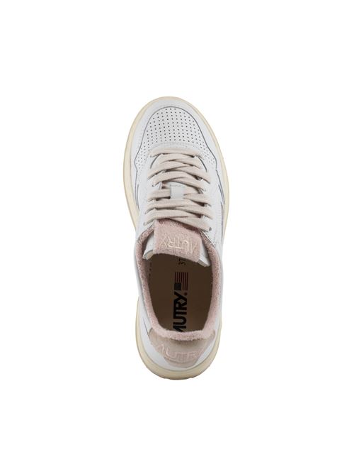 Sneakers Autry Medalist Low in pelle Bianco e Powder Pink AUTRY | AULWVS07