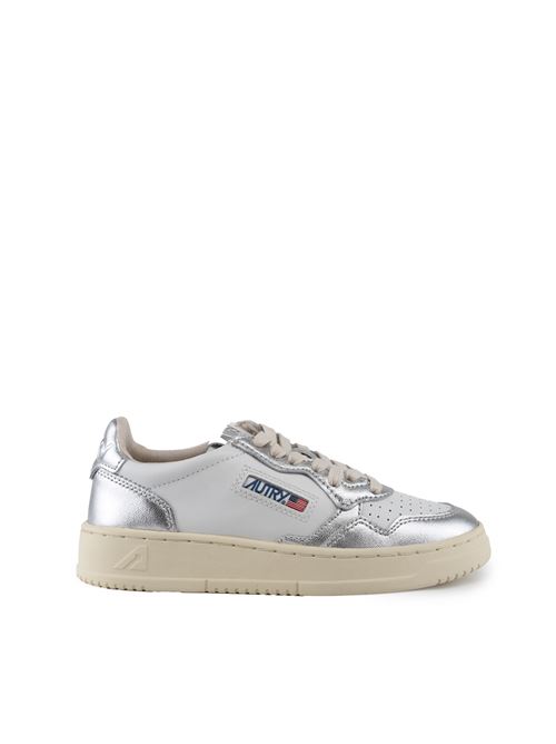 Sneakers Autry Medalist Low in pelle bicolor Bianco/Silver AUTRY | AULWWB18