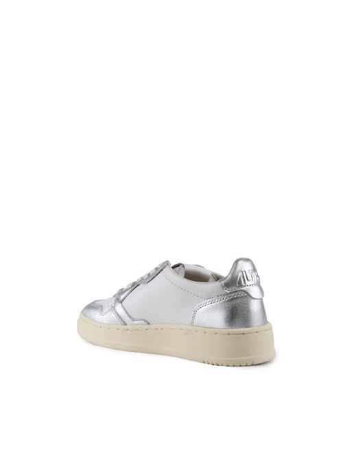 Sneakers Autry Medalist Low in pelle bicolor Bianco/Silver AUTRY | AULWWB18