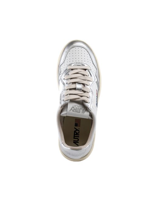 Sneakers Autry Medalist Low in pelle bicolor Bianco/Silver AUTRY | AULWWB18