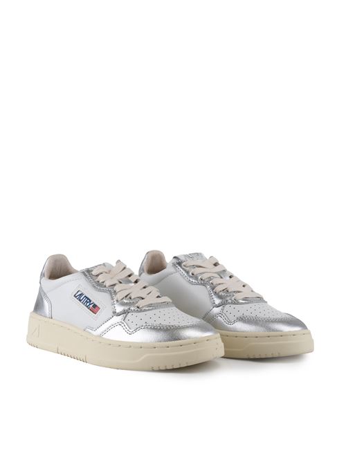 Sneakers Autry Medalist Low in pelle bicolor Bianco/Silver AUTRY | AULWWB18