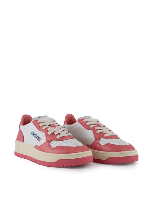 Sneakers Autry Medalist Low in pelle bicolor White/Tearose AUTRY | AULWWB55