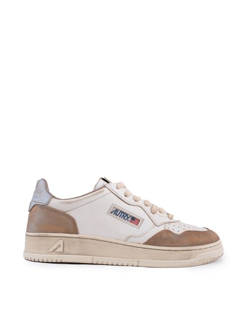 Sneakers Medalist Low Super vintage in pelle e suede Cognac e Microchip AUTRY | AVLMLS06