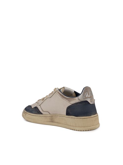 Sneakers Medalist Low Super vintage in pelle e suede Space Blue e Silver AUTRY | AVLMLS07