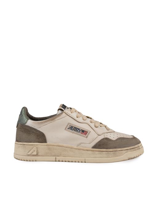 Leat/suede sand/cypres