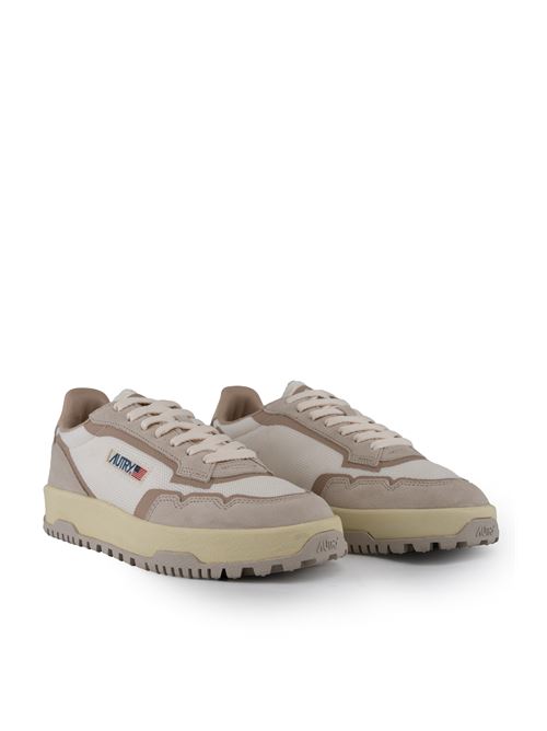 Sneakers Wildpace Low in mesh e suede Whisper white e Sand AUTRY | LDLMAK03