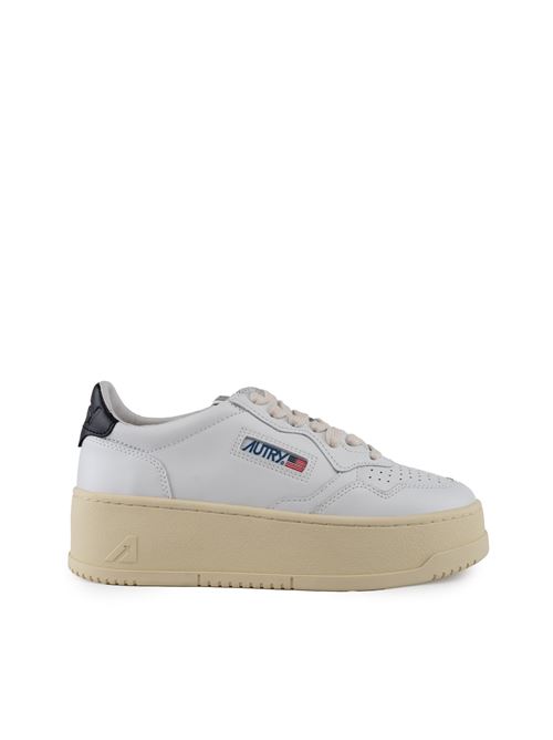 Sneakers Autry Medalist Platform in pelle Bianco/Nero AUTRY | PTLWLL22