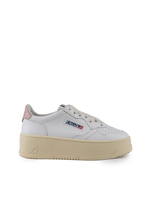 Sneakers Autry Medalist Platform in pelle Bianco/Rosa AUTRY | PTLWLL80