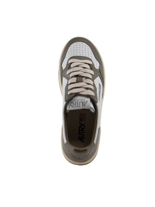 Sneakers Autry Medalist Platform in pelle Bianco/Verde militare AUTRY | PTLWWB54