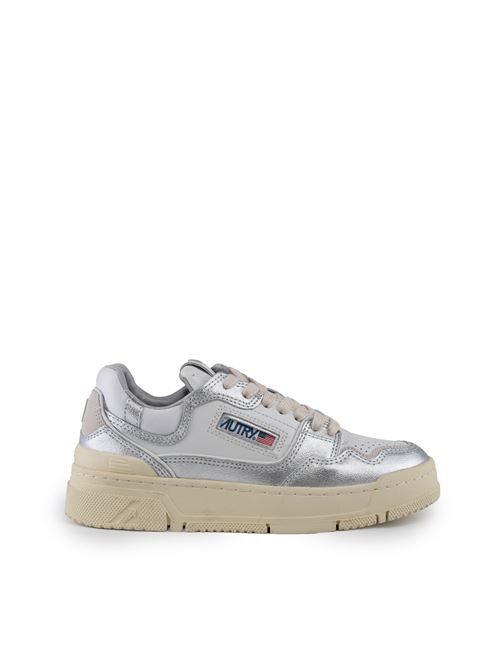 Sneakers Autry CLC in pelle metal White/Silver AUTRY | ROLWMB02