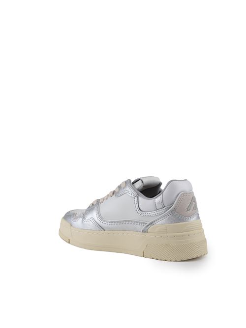 Sneakers Autry CLC in pelle metal White/Silver AUTRY | ROLWMB02