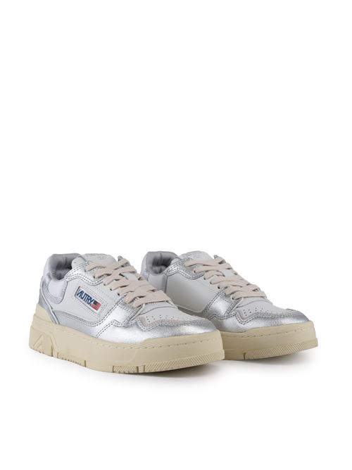 Sneakers Autry CLC in pelle metal White/Silver AUTRY | ROLWMB02