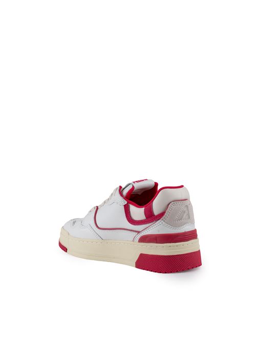 Sneakers Autry CLC in pelle e suede Bianco/Fucsia AUTRY | ROLWMM44