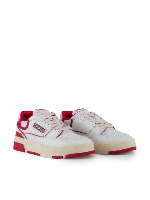 Sneakers Autry CLC in pelle e suede Bianco/Fucsia AUTRY | ROLWMM44